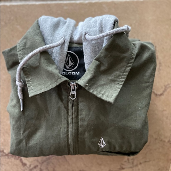 Volcom "Warren" Jacket Green Hooded Jacket Small Excellent Condition - Picture 7 of 9